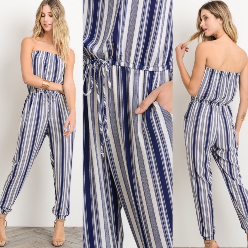 Stripe out jumpsuit